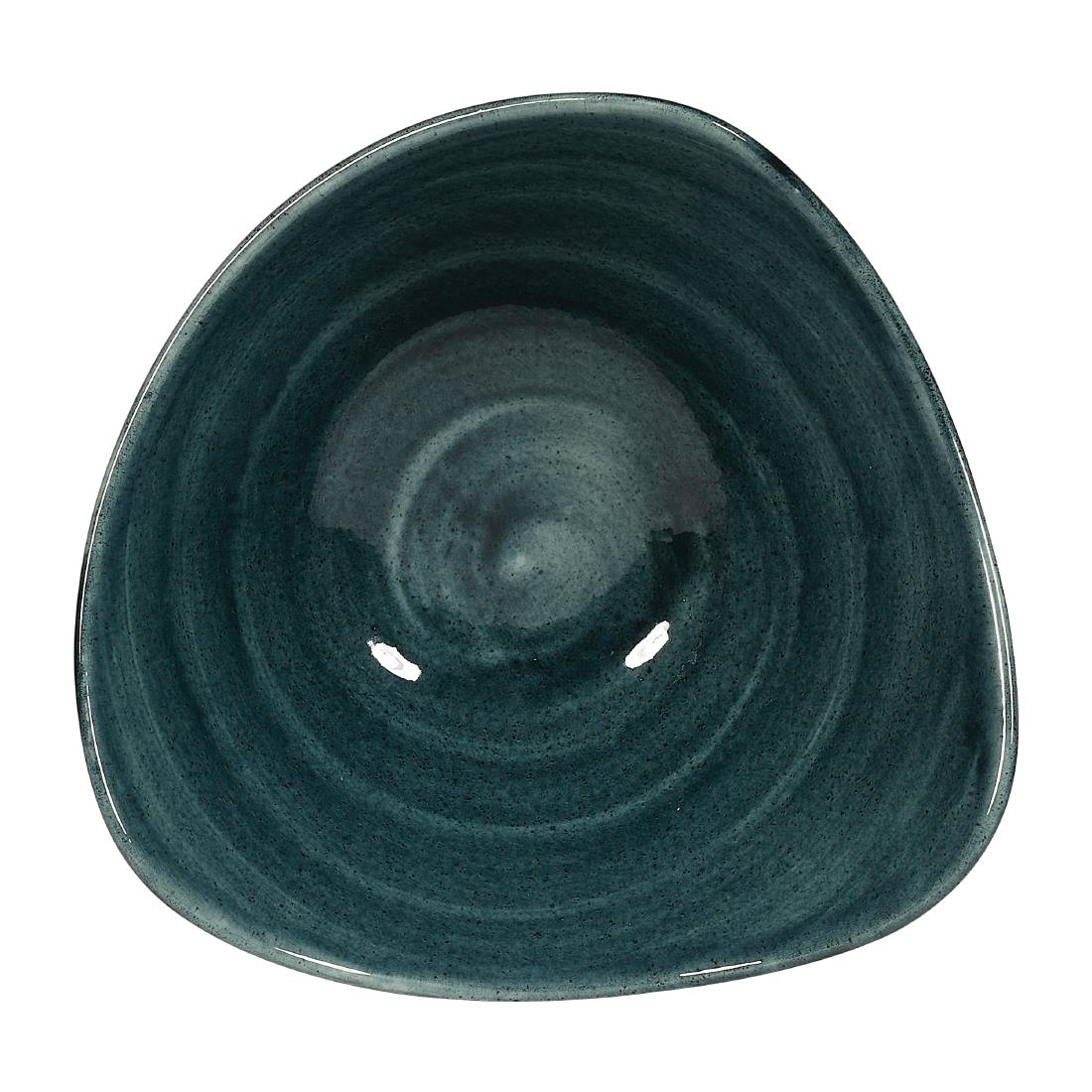 Churchill Stonecast Patina Rustic Teal Driehoekige Kom 15.2cm (12 stuks)