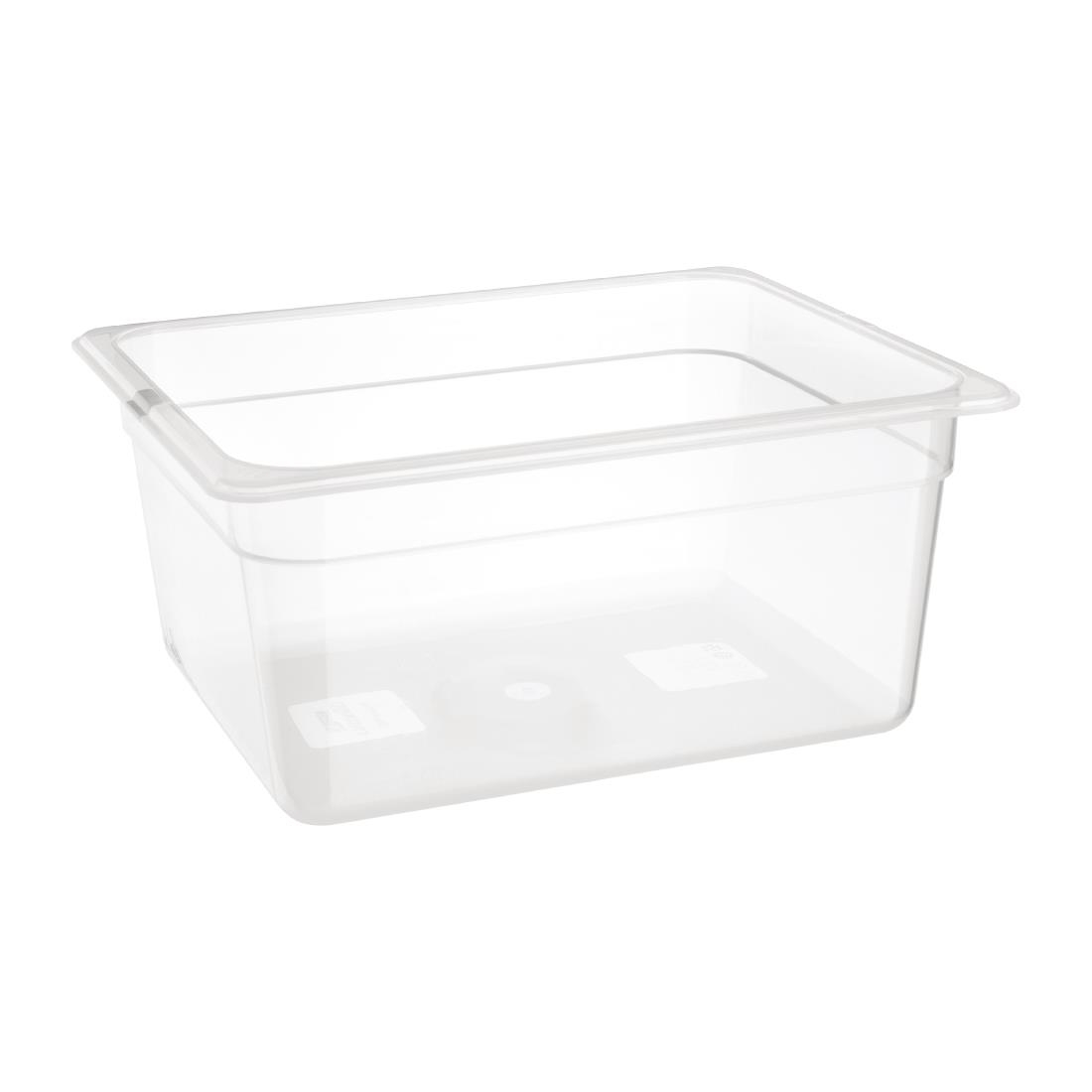 Nisbets Essentials polypropyleen 1/2 gastronorm bak zonder deksel 15cm