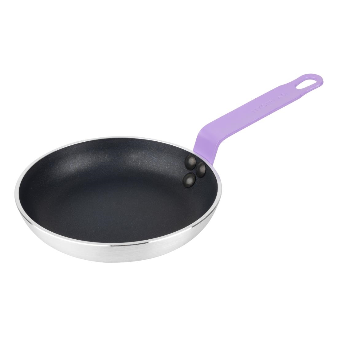 Poêle aluminium antiadhésive Teflon Platinum Plus Hygiplas avec manche violet 200mm