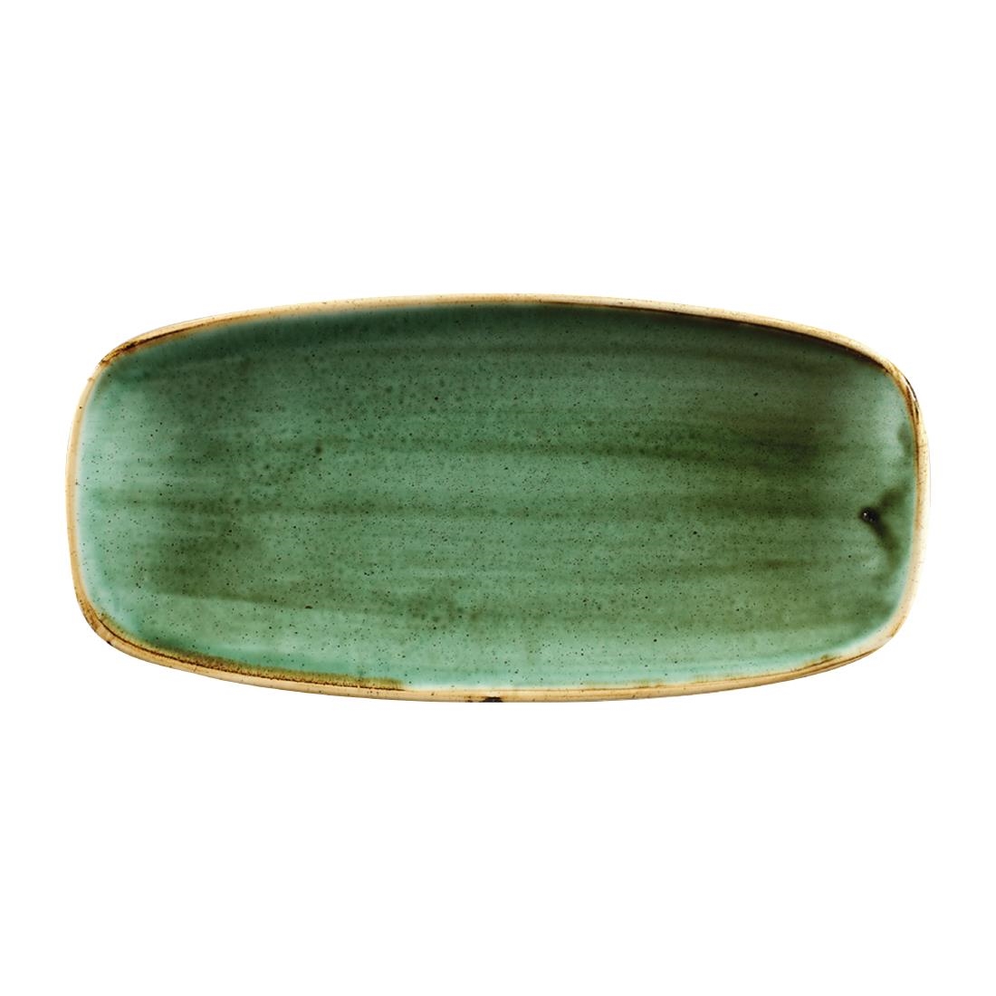 Churchill Stonecast Samphire Green Chefs Ovaal Bord 27 x 12.7cm (12 stuks)