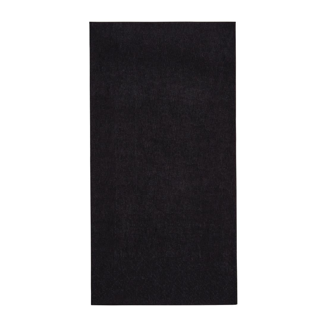 Serviettes diner 3 plis Fiesta Recyclable noires 40x40cm pliage 1/8 (Lot de 1000)