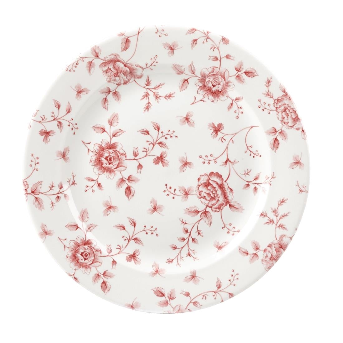 Churchill Rose Chintz Cranberry Borden 276mm (6 stuks)