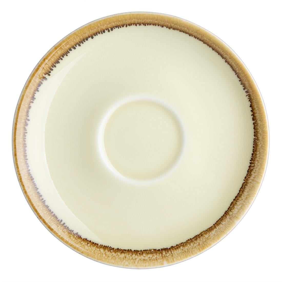 Olympia Kiln schotels voor cappuccino zandkleur 140mm (6 stuks)
