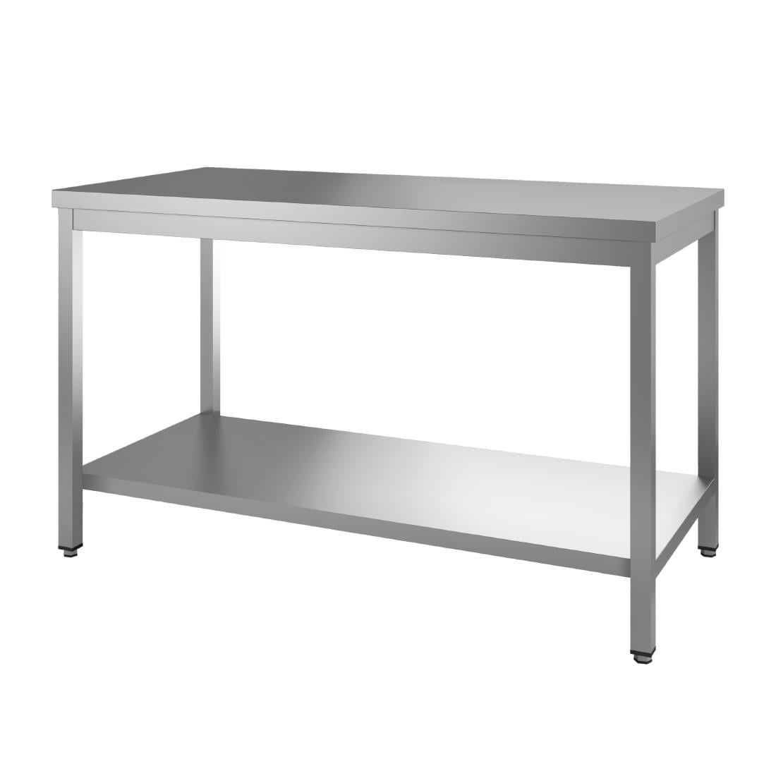 Table de préparation inox 304 avec étagère basse Gastro M 89x100x70cm