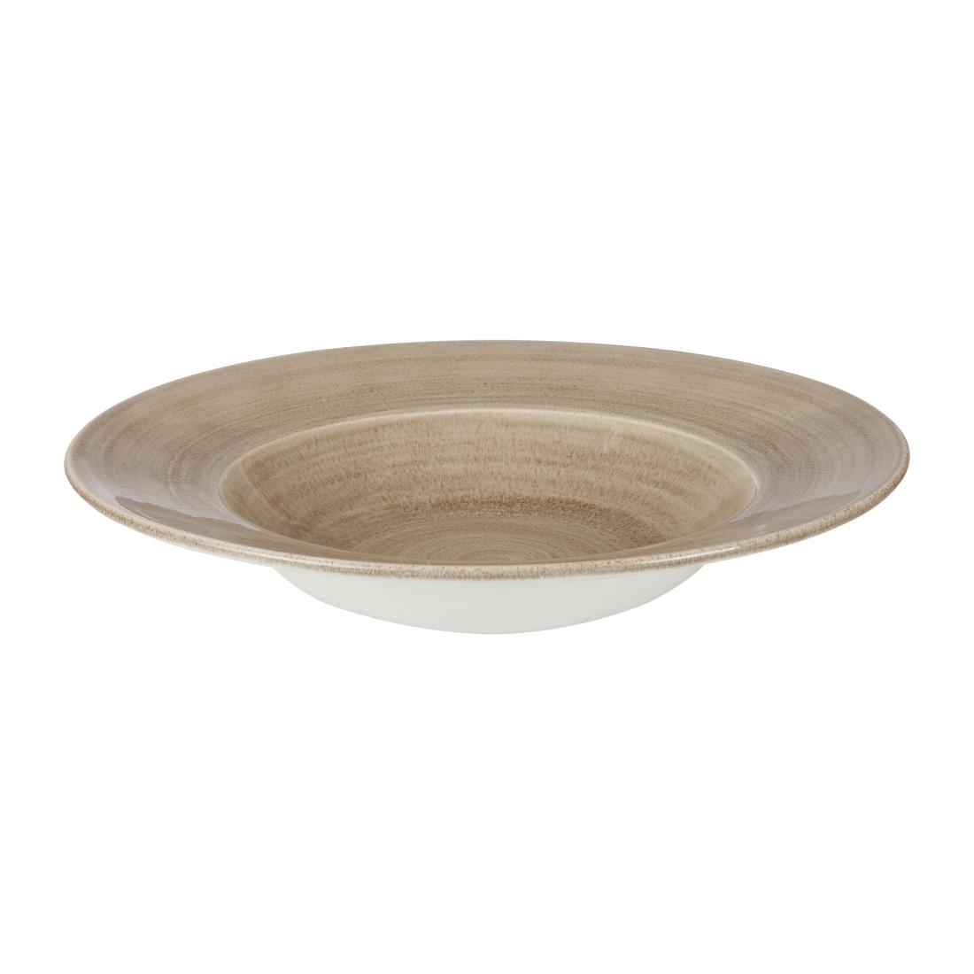 Churchill Stonecast Patina Antique Taupe Kom met Brede Rand Large 27.9cm (12 stuks)