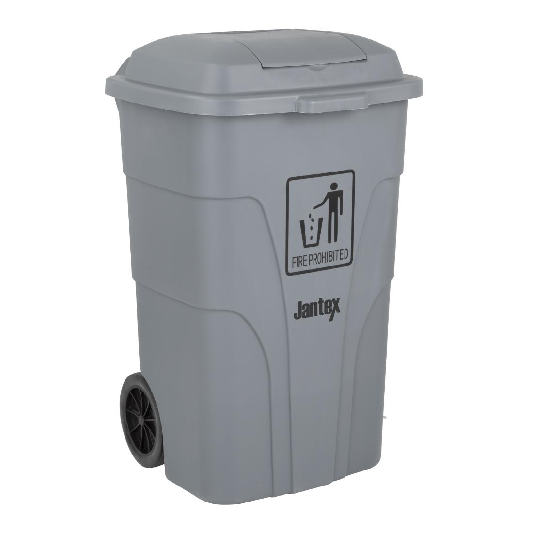 Jantex 120L container met Voetpedaal Grijs