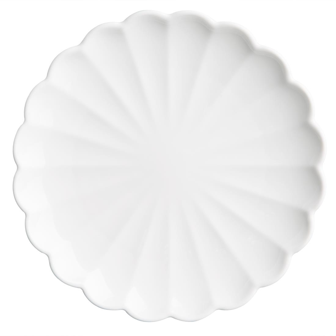 Olympia Bloom Geschulpte Borden Wit