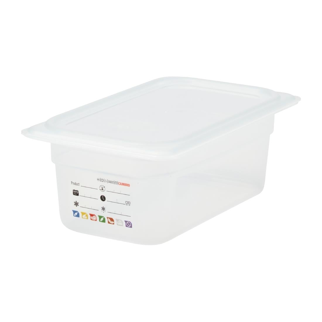 Bac en polypropylène Cambro Safetrak IML GN 1/4 100mm