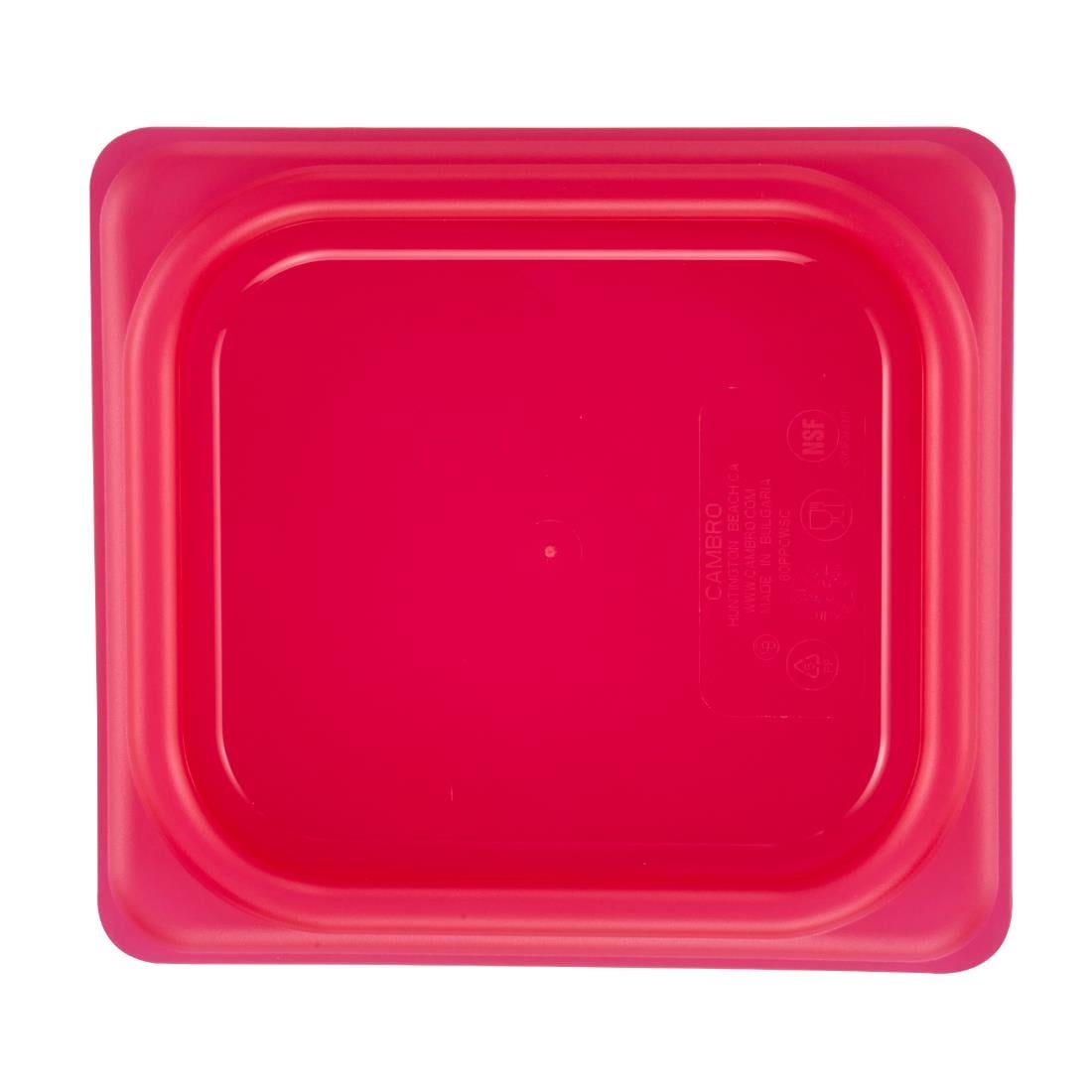 Couvercle hermétique en polypropylène GN 1/6 Cambro Safetrak IML rouge