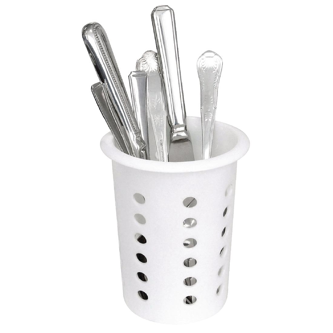 Pot à couverts rond en plastique