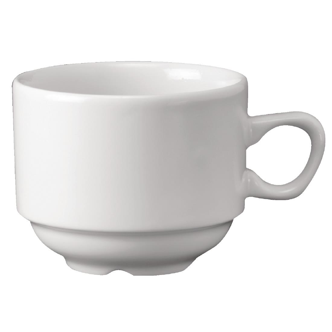 Tasses à thé empilables Nova Churchill Whiteware 213ml (lot de 24)