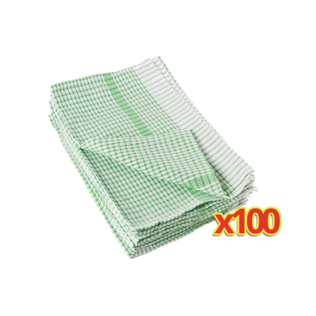 OFFRE GROS VOLUME Torchons Wonderdry verts (lot de 100)