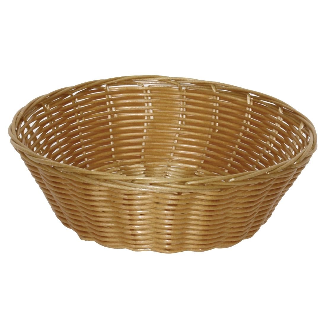 Corbeille ronde en osier poly Olympia (lot de 6)