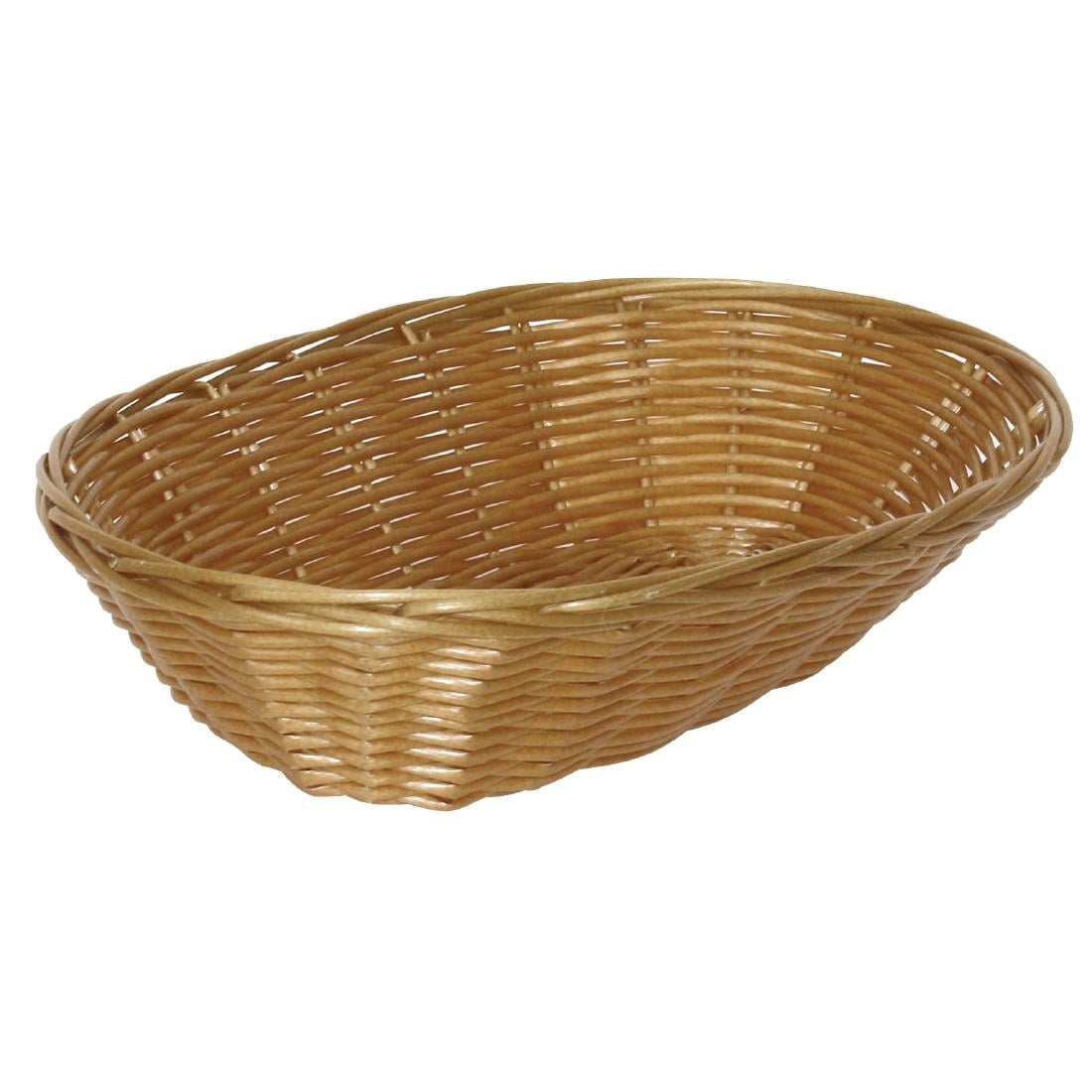Corbeille ovale en osier polypropylène Olympia (lot de 6)