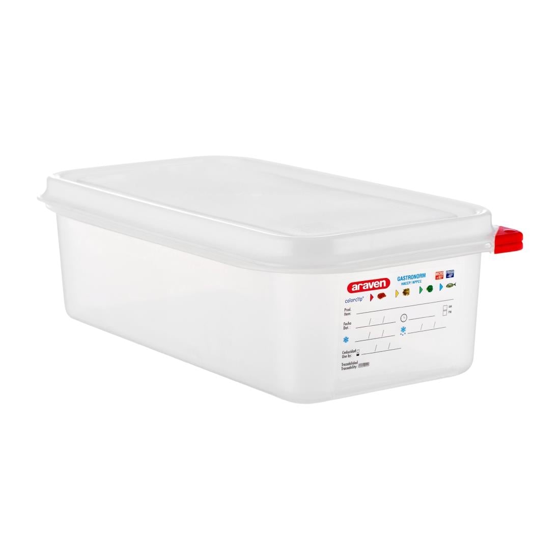 Boîtes alimentaires en polypropylène GN 1/3 Araven 4L (lot de 4)