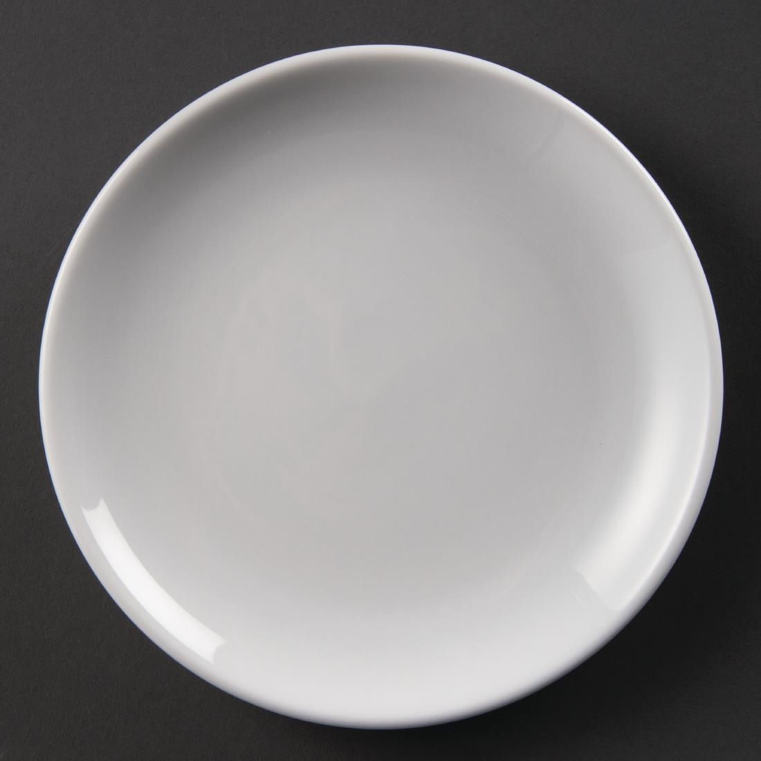 Assiettes plates rondes Olympia Whiteware 180mm (lot de 12)