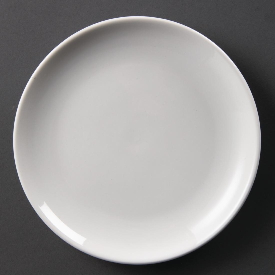 Assiettes plates rondes Olympia Whiteware 200mm (lot de 12)