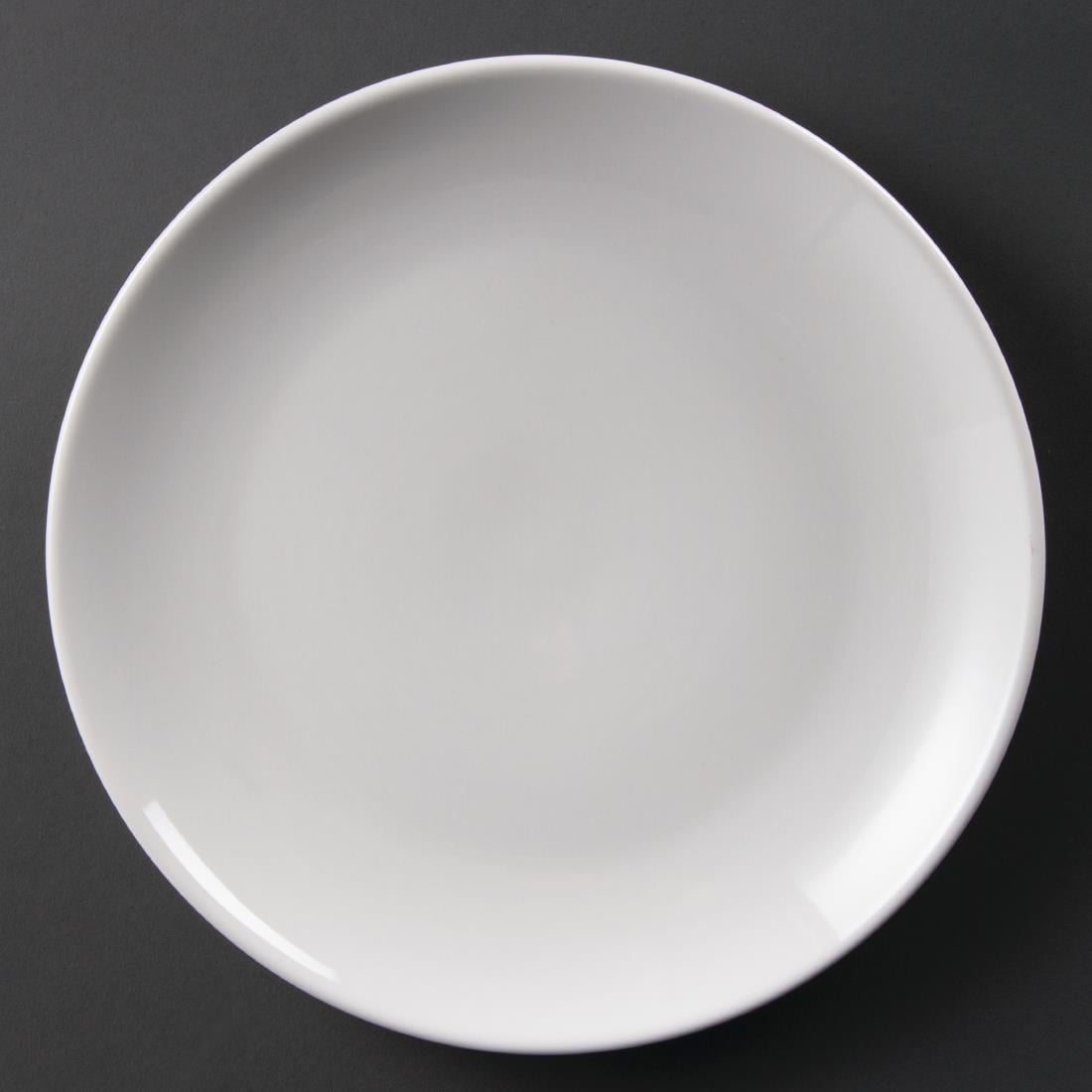 Assiettes plates rondes Olympia Whiteware 250mm (lot de 12)