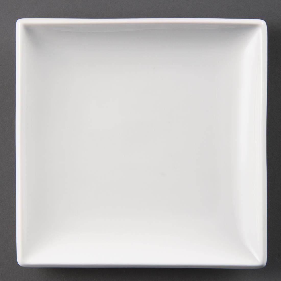 Assiettes Carrées Blanches Olympia Whiteware 240mm (lot de 12)