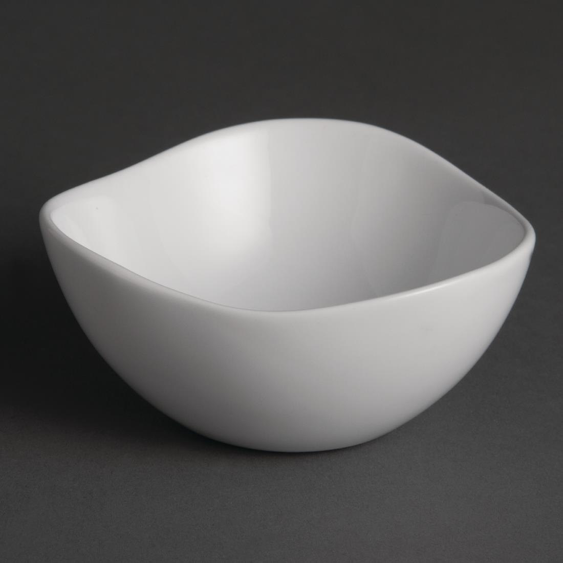 Bols ondulés Olympia Whiteware 105mm (lot de 12)