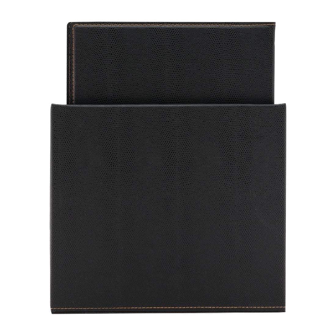 Porte-menus contemporains A4 noirs avec boîte de rangement (lot de 20)