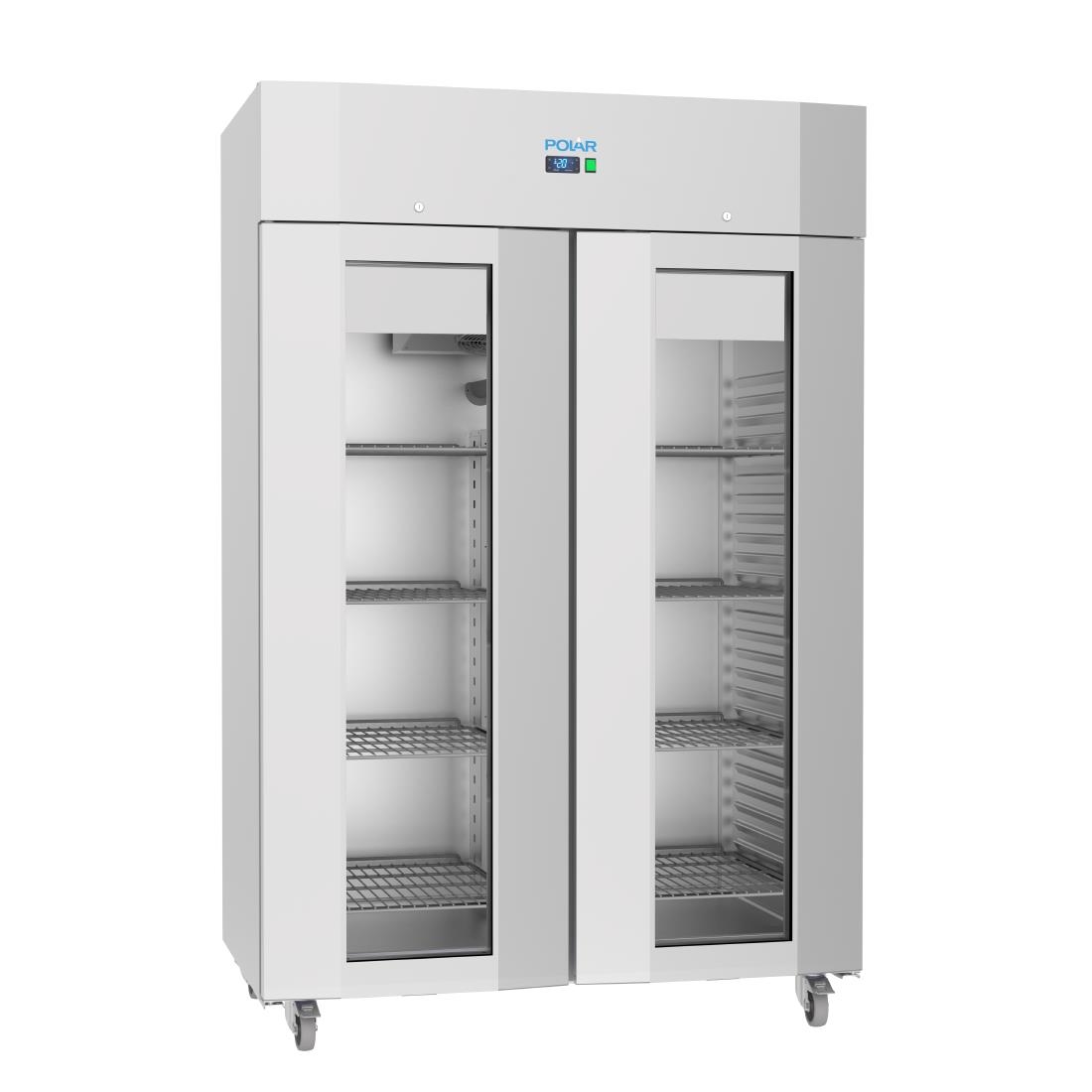 Vitrine réfrigérée positive double porte économe en énergie Polar Série U