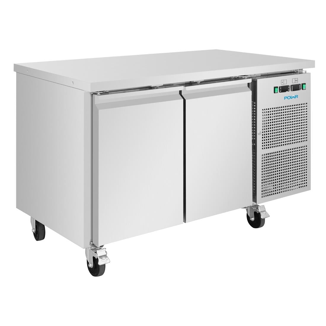 Table réfrigérée positive 2 portes Polar série U 124 L - porte droite commutable +/-