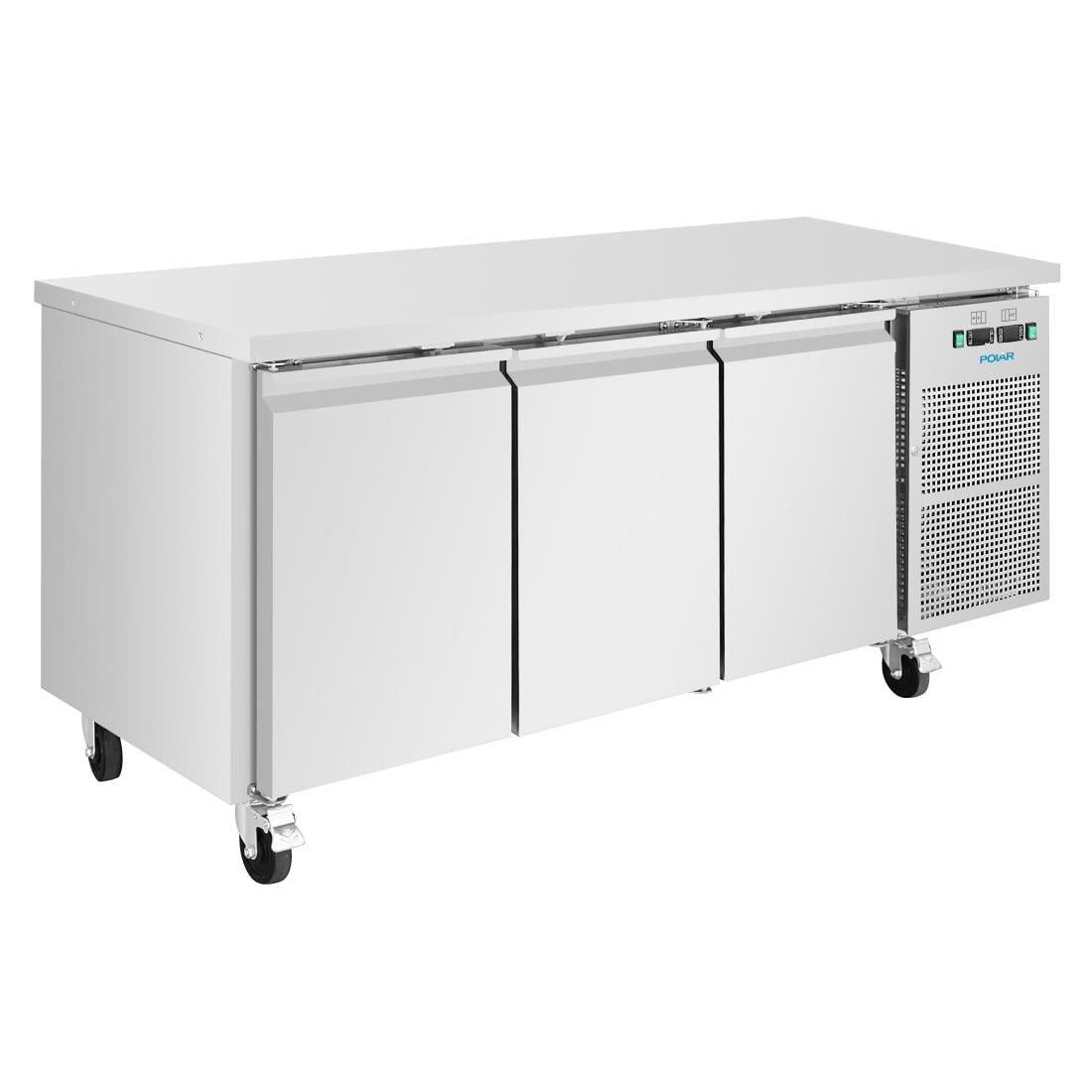 Table réfrigérée positive 3 portes Polar série U 314 L - porte droite commutable +/-