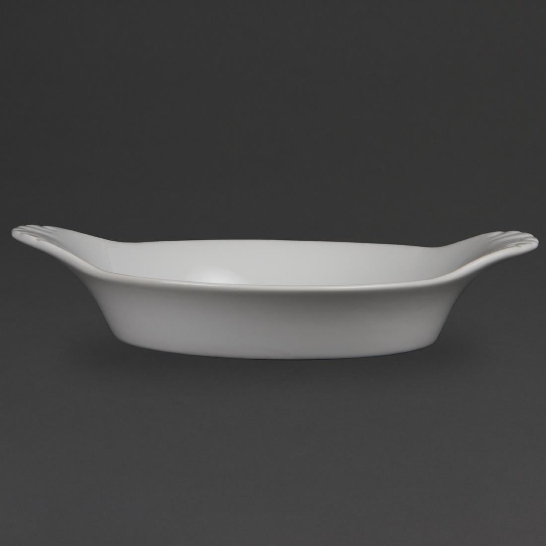 Plats ronds à oreilles Olympia Whiteware 220mm (lot de 6)