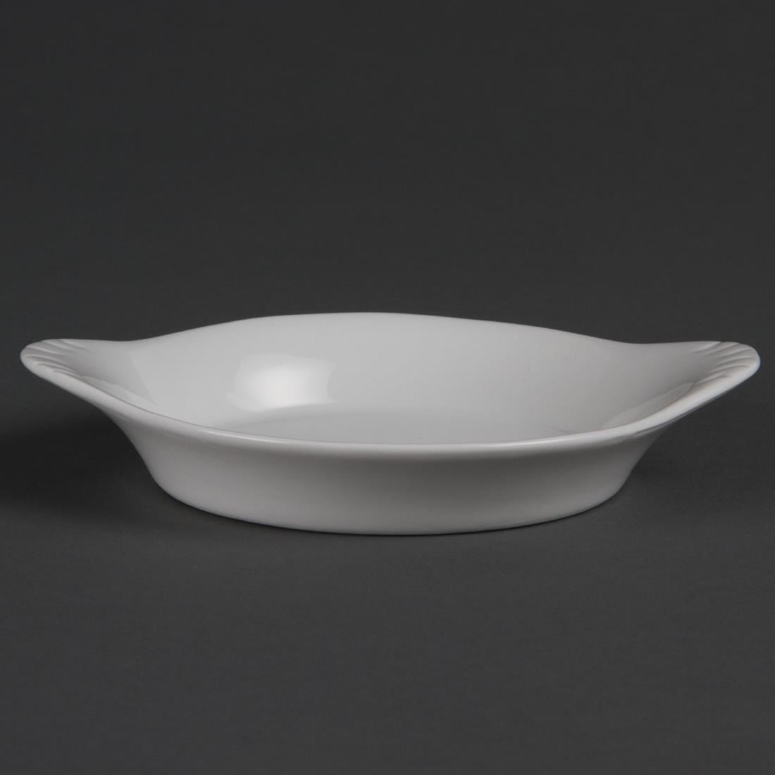 Plats ronds à oreilles Olympia Whiteware 156 x 126mm (lot de 6)