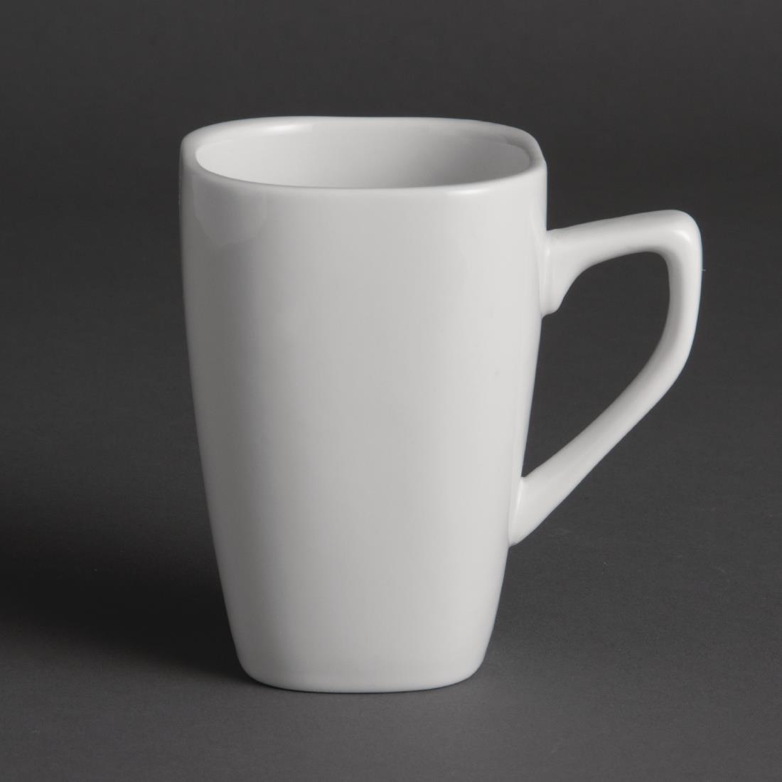 Tasses carrées arrondies Olympia Whiteware 284ml (lot de 12)
