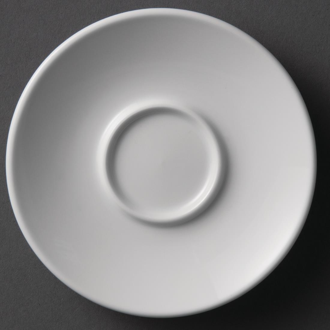 Soucoupes pour tasses à espresso Olympia Whiteware 120mm (lot de 12)