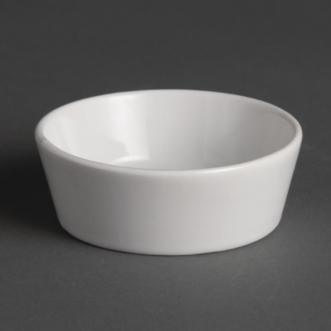 Mini plats ronds Olympia Whiteware 75mm (lot de 12)